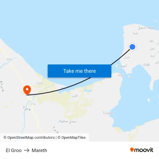 El Groo to Mareth map