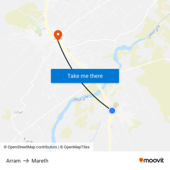 Arram to Mareth map