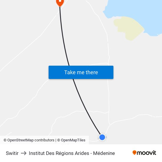 Switir to Institut Des Régions Arides - Médenine map
