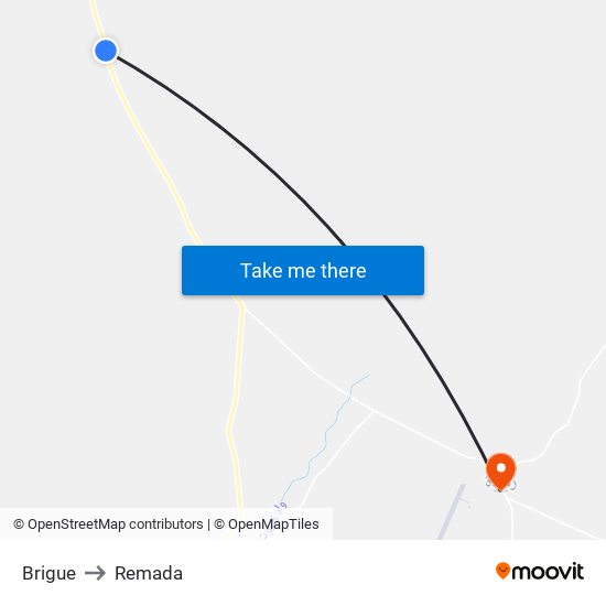 Brigue to Remada map