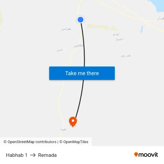 Habhab 1 to Remada map