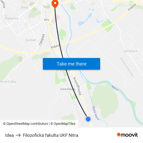 Idea to Filozofická fakulta UKF Nitra map