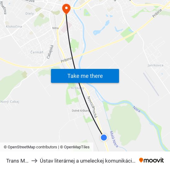 Trans Motel to Ústav literárnej a umeleckej komunikácie UKF Nitra map