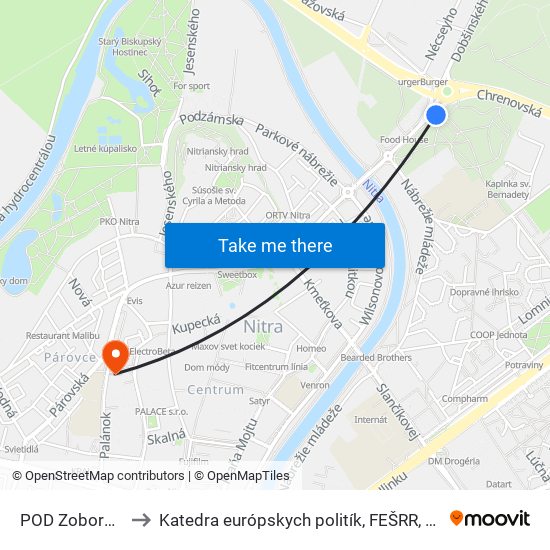 POD Zoborom to Katedra európskych politík, FEŠRR, SPU map