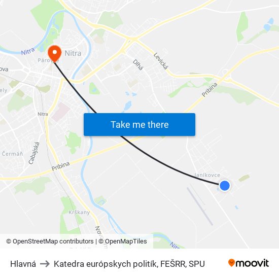 Hlavná to Katedra európskych politík, FEŠRR, SPU map