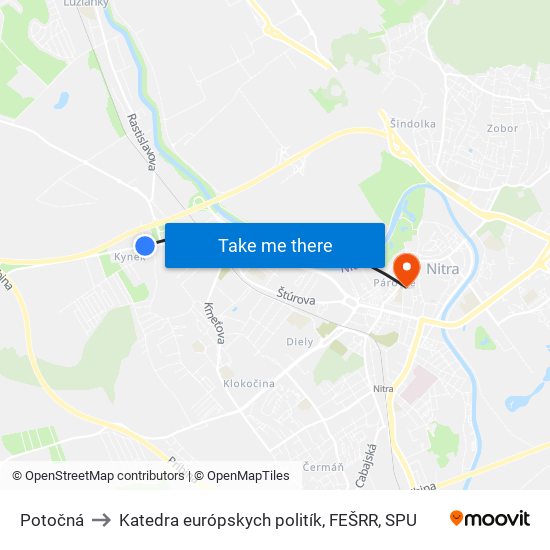 Potočná to Katedra európskych politík, FEŠRR, SPU map