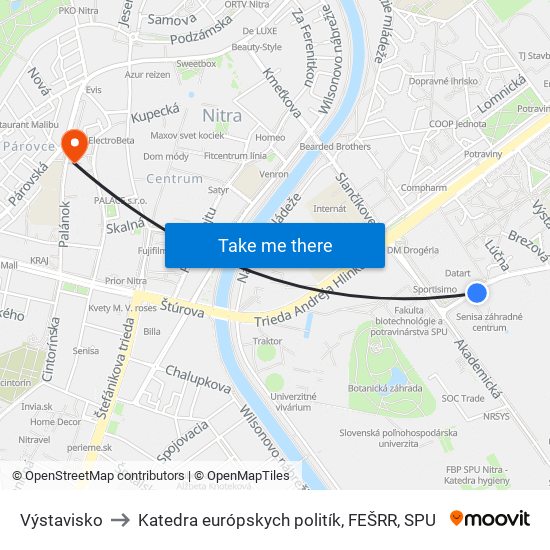 Výstavisko to Katedra európskych politík, FEŠRR, SPU map