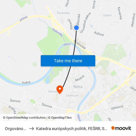 Orgovánová to Katedra európskych politík, FEŠRR, SPU map