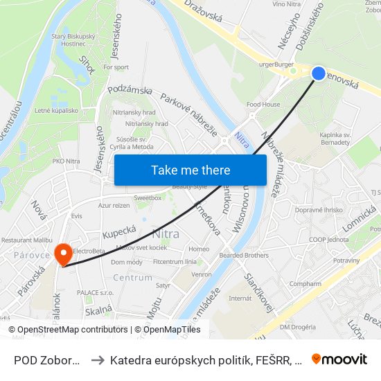 POD Zoborom to Katedra európskych politík, FEŠRR, SPU map