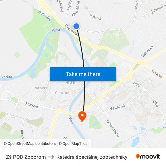 Zš POD Zoborom to Katedra špeciálnej zootechniky map