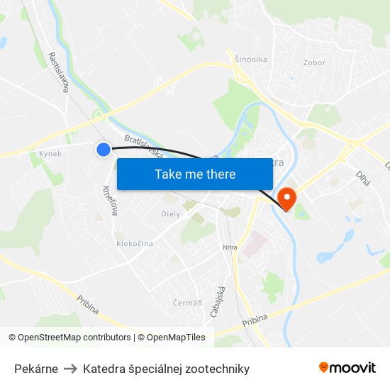 Pekárne to Katedra špeciálnej zootechniky map