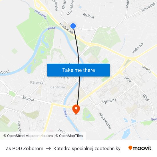 Zš POD Zoborom to Katedra špeciálnej zootechniky map