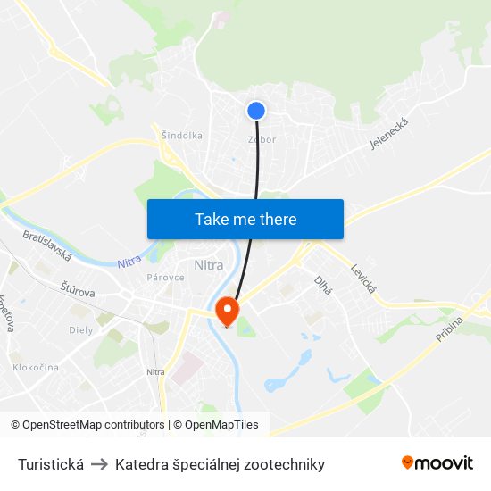 Turistická to Katedra špeciálnej zootechniky map