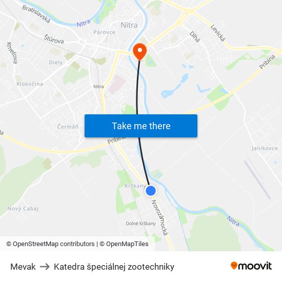 Mevak to Katedra špeciálnej zootechniky map