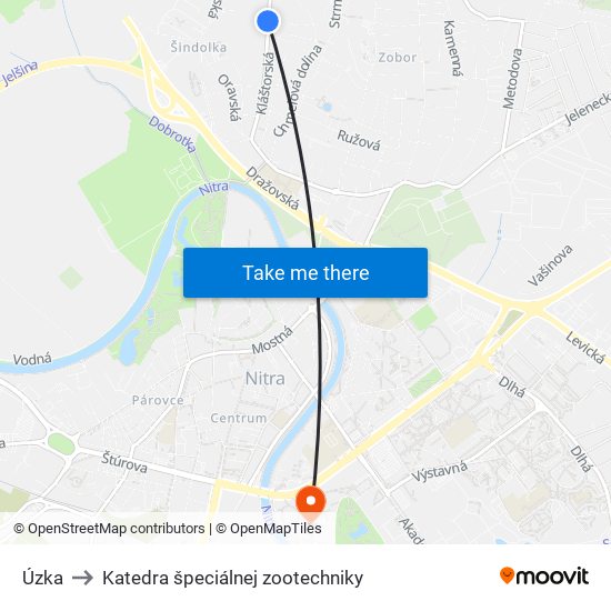 Úzka to Katedra špeciálnej zootechniky map