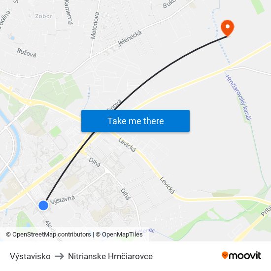 Výstavisko to Nitrianske Hrnčiarovce map