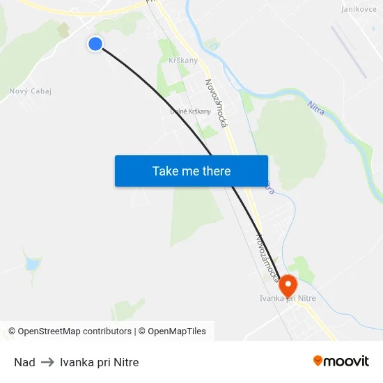 Nad to Ivanka pri Nitre map
