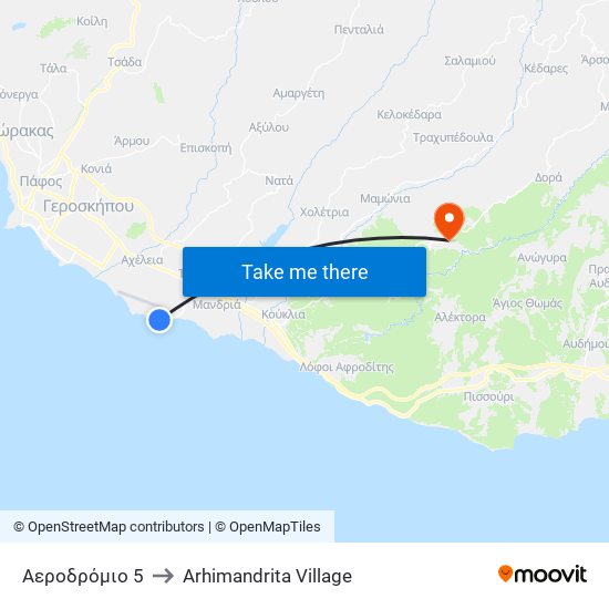 Αεροδρόμιο 5 to Arhimandrita Village map