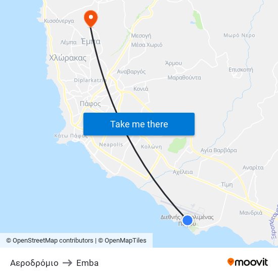 Αεροδρόμιο to Emba map