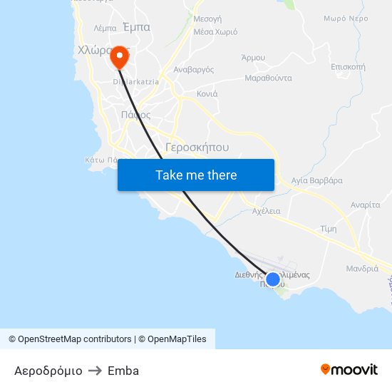 Αεροδρόμιο to Emba map