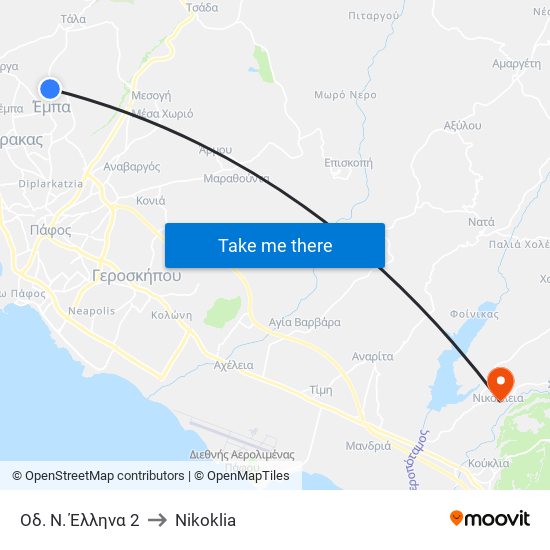 Οδ. Ν. Έλληνα 2 to Nikoklia map