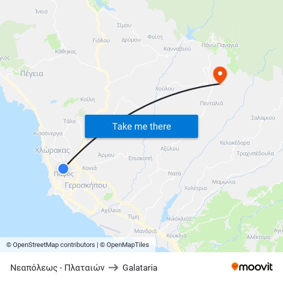 Νεαπόλεως - Πλαταιών to Galataria map