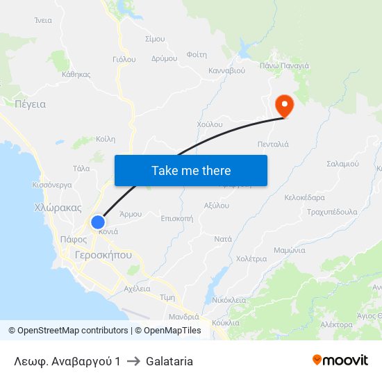 Λεωφ. Αναβαργού 1 to Galataria map