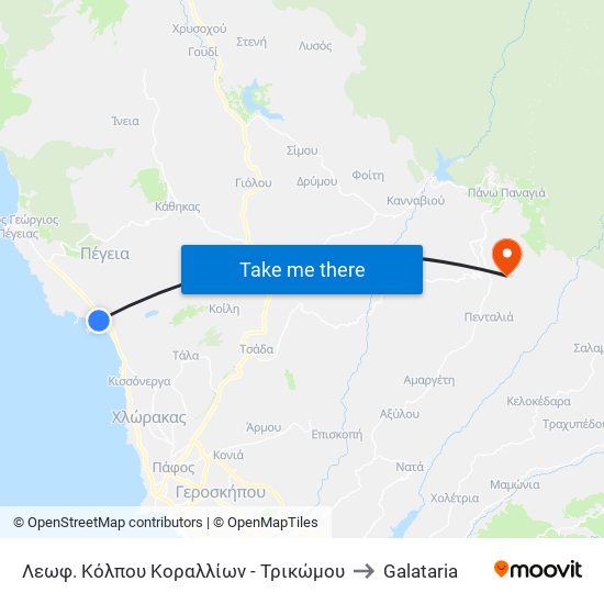 Λεωφ. Κόλπου Κοραλλίων - Τρικώμου to Galataria map