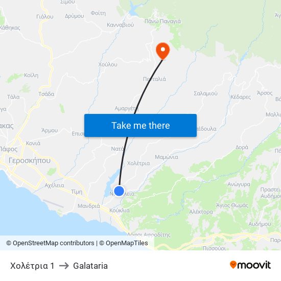 Χολέτρια 1 to Galataria map