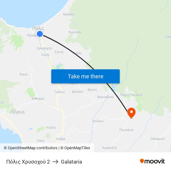 Πόλις Χρυσοχού 2 to Galataria map