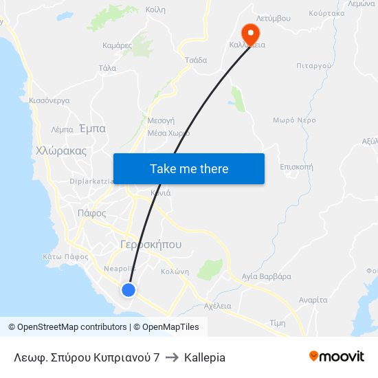 Λεωφ. Σπύρου Κυπριανού 7 to Kallepia map