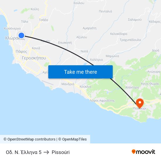 Οδ. Ν. Έλληνα 5 to Pissoúri map