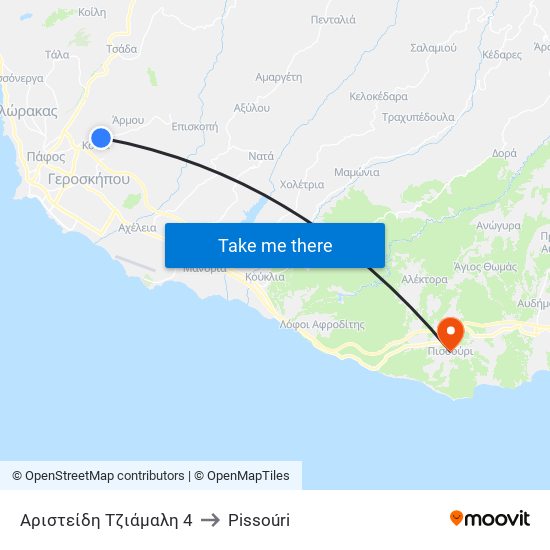 Αριστείδη Τζιάμαλη 4 to Pissoúri map