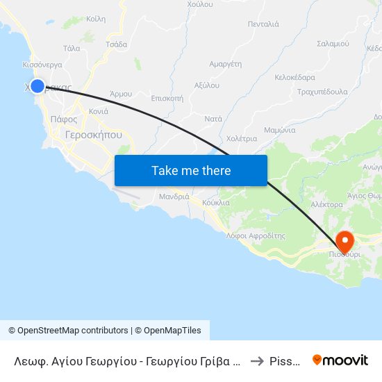 Λεωφ. Αγίου Γεωργίου - Γεωργίου Γρίβα Διγενή 1 to Pissoúri map