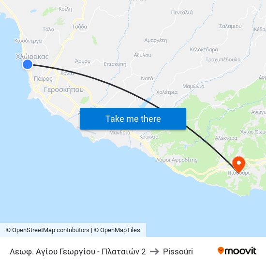 Λεωφ. Αγίου Γεωργίου - Πλαταιών 2 to Pissoúri map