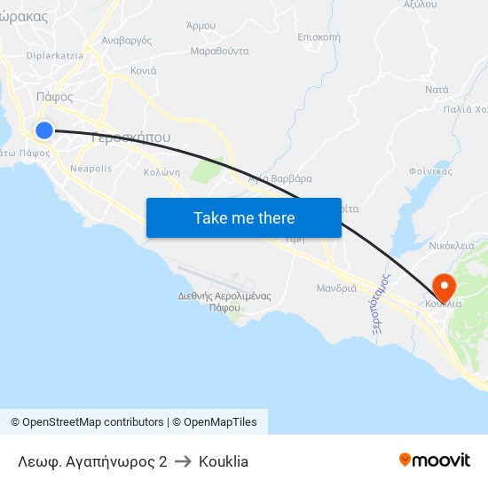 Λεωφ. Αγαπήνωρος 2 to Kouklia map