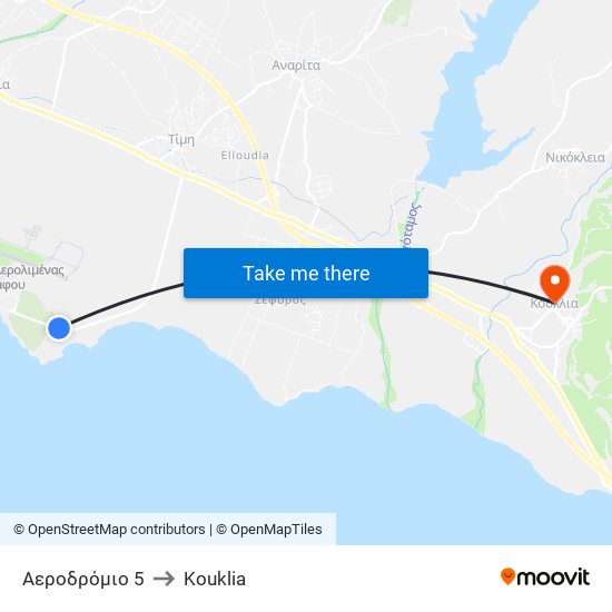 Αεροδρόμιο 5 to Kouklia map