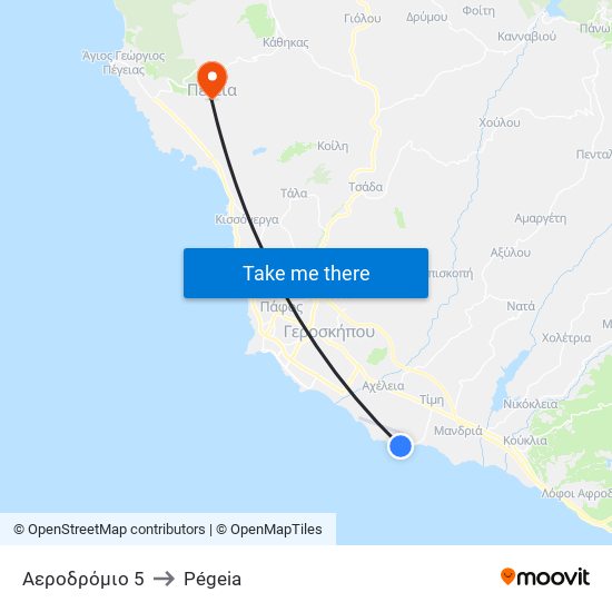 Αεροδρόμιο 5 to Pégeia map