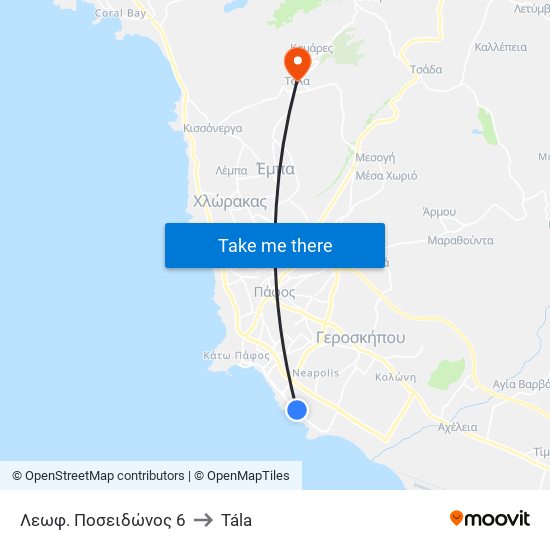 Λεωφ. Ποσειδώνος 6 to Tála map