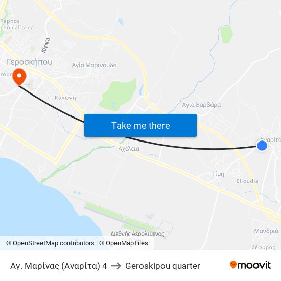 Αγ. Μαρίνας (Αναρίτα) 4 to Geroskípou quarter map