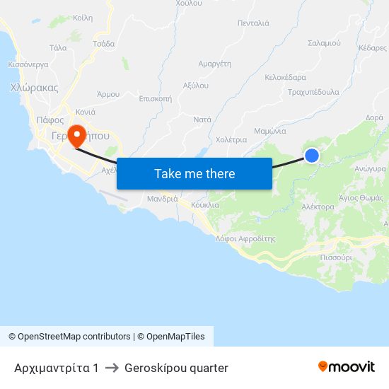 Αρχιμαντρίτα 1 to Geroskípou quarter map
