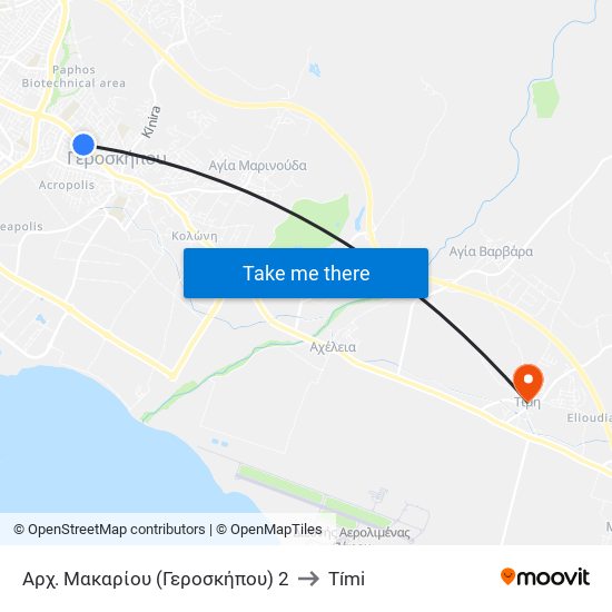 Αρχ. Μακαρίου (Γεροσκήπου) 2 to Tími map