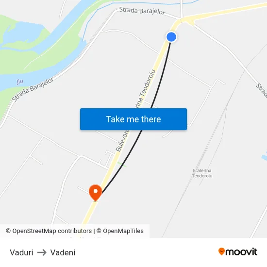 Vaduri to Vadeni map