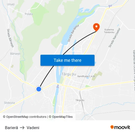 Barieră to Vadeni map