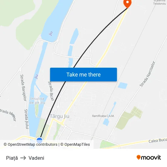 Piață to Vadeni map
