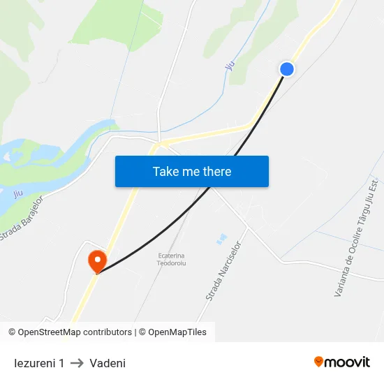 Iezureni 1 to Vadeni map