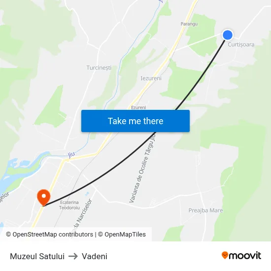 Muzeul Satului to Vadeni map