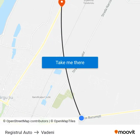 Registrul Auto to Vadeni map