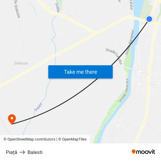 Piață to Balesti map