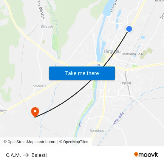 C.A.M. to Balesti map